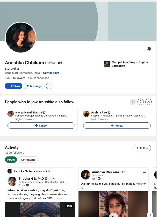 Anushka Chhikara on LinkedIn
